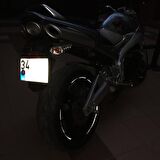 3 Parçalı Reflektif Beyaz [Gri] Jant Şeridi Sticker Çınar Extreme